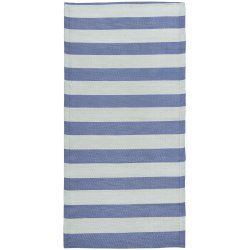 Ib Laursen Udendrs gulvtppe bl/lilla striber 90x180 cm.