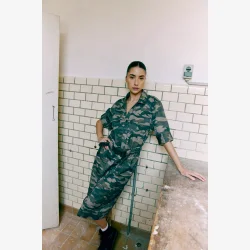 HUMBLE - Kjole Camouflage, 100% bomuld