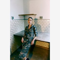 HUMBLE - Kjole Camouflage, 100% bomuld