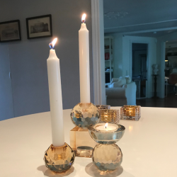 Speedtsberg - Glaslysestage ravfarvet D6cm. 