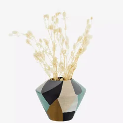 Madam Stoltz terracotta vase m/grafisk mnster