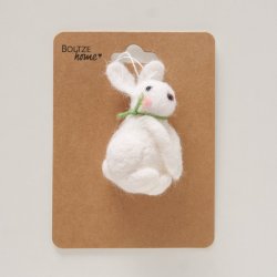 H�ngende kanin figur Polystyrenskum, uld, polyester B:4,5 H:3 cm