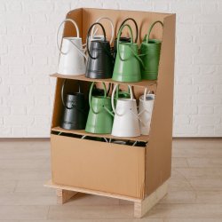 Vandkande i metal sort/gr�n/hvid L:38 B:16 H:29,5 cm V:2.200ml