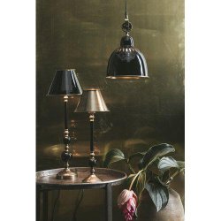 PR HOME - Abbey Lampefod, Sort/Messing, 40cm.