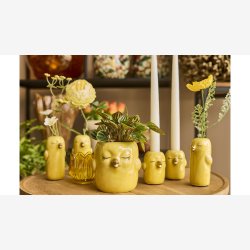 La Vida - Vase Kylle 11x6cm. Gul