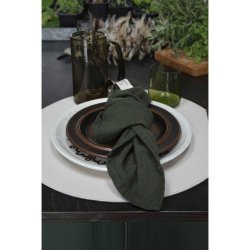 FONDACO - Stof Serviet Hr Look 45 x 45 cm. Grn