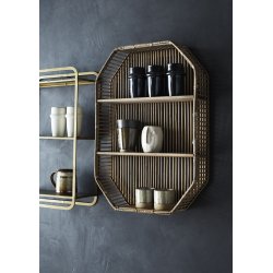 Madam Stoltz - Bambus/rattan reol H 62 B 44 D 11 cm