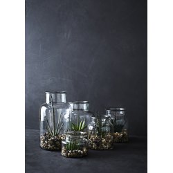 Madam Stoltz - Glasvase/Hurricane hndlavet UNIKA H: 34 D: 20 cm.