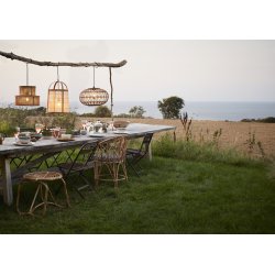 Madam Stoltz - Rattan loftlampe i flet D 48 H28,5 cm