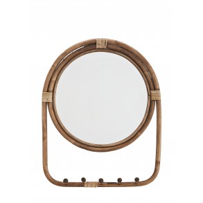 Madam Stoltz - bambusspejl m/knager H 60,5 B 47 cm