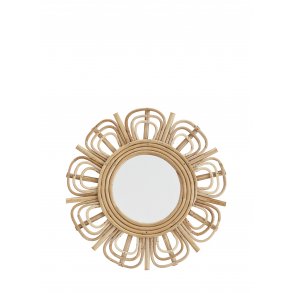 Madam Stoltz - Rundt bambusspejl � 45 cm