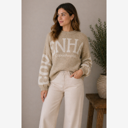 Marta Du Chateau - MdcAria Strik Fango/Beige "copenhagen" 