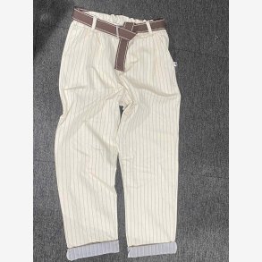 Buks m. strib og b�lte Beige Onesize 65%viscose, 30%nylon, 5%elastic