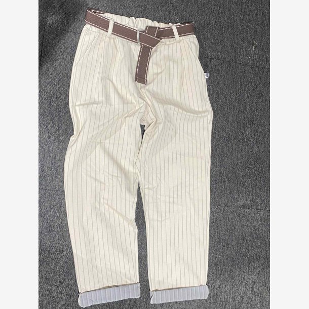 Buks m. strib og b�lte Beige Onesize 65%viscose, 30%nylon, 5%elastic