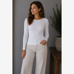 Marta Du Chateau - MdcAster Lang�rmet Bluse Hvid