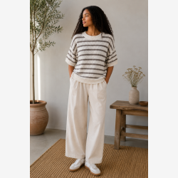 Marta Du Chateau - MdcPippi Strik Beige Onesize