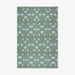 Skinbjerg vendbart tppe genbrugsplast bl og grn 120x180 cm.