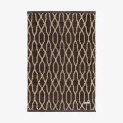 Skinbjerg vendbart tppe genbrugsplast brun og beige 60x90 cm.