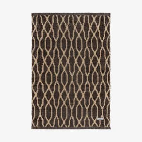 Skinbjerg vendbart tppe genbrugsplast brun og beige 60x90 cm.