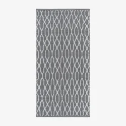 Skinbjerg vendbart tppe genbrugsplast gr nuancer 65x135 cm.