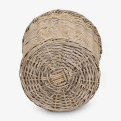 Skinbjerg rund Rattan plantekurv m. plast og kraftig kant