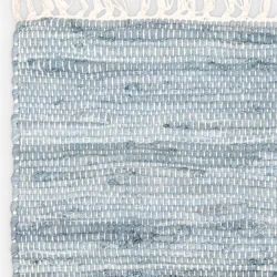 Skinbjerg kludetppe lysebl 65x170 cm.