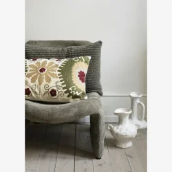 Madam Stoltz - Velour Lounge stol, Grn 69x78x73 cm