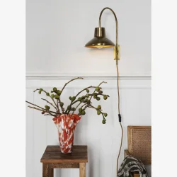 Madam Stoltz - Vg Lampe Antik Messing Look 25 x 39 x 47 cm.