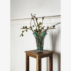 Madam Stoltz - Sidebord i genbrugstr, 30x30x75 cm