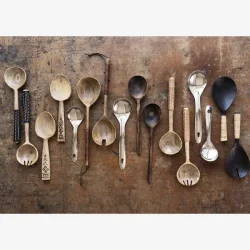 Madam Stoltz - Salat Bestik m/flet st m/2 dele Mango/Bambus L: 27 cm. 