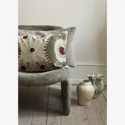 Madam Stoltz - Velour Lounge stol, Grn 69x78x73 cm