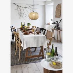 Madam Stoltz - Kaffebord i akacietr og marmor, D:50x43 cm