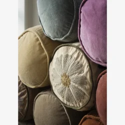 Madam Stoltz - Pude p�lle Velour Aqua D: 20 L: 50 cm.