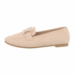 OLGA - Moccasin m/guld detaljer Khaki