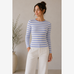 Marta Du Chateau - MdcBegonia Lang�rmet Bluse Lysebl�