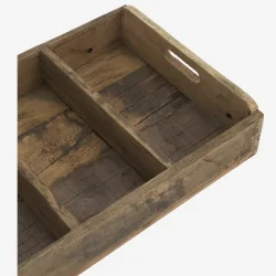 Madam Stoltz - Bakke af Genbrugstr� m/3 rum 30x45x9 cm.