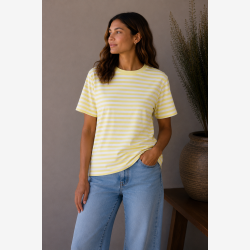 Marta Du Chateau - MdcJamila T-Shirt m. striber Gul
