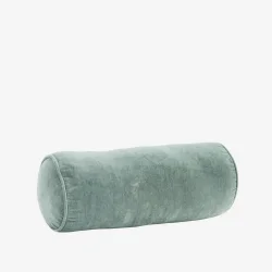 Madam Stoltz - Pude p�lle Velour Aqua D: 20 L: 50 cm.