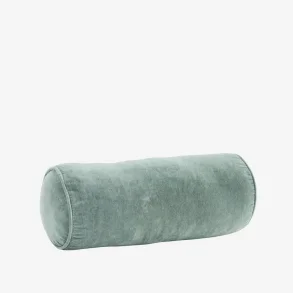 Madam Stoltz - Pude p�lle Velour Aqua D: 20 L: 50 cm.