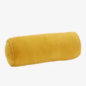Madam Stoltz - Pude p�lle Velour Gul D: 20 L: 50 cm.