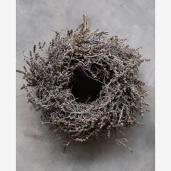 Bonzai Lavendel krans White Wash :30 cm.