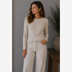 Marta Du Chateau - MdcLunara Lang�rmet Bluse Beige