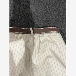 Buks m. strib og b�lte Beige Onesize 65%viscose, 30%nylon, 5%elastic