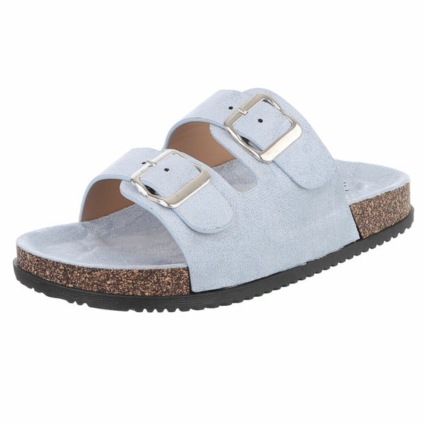 OLGA - Sandal m/Sp�nde Lysebl�
