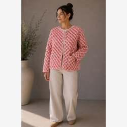 Marta Du Chateau - MdcAvril Jakke m. blomster Pink 