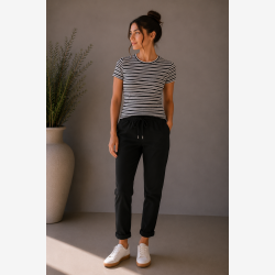 Ofelia - Simona T-Shirt Sort Kombi