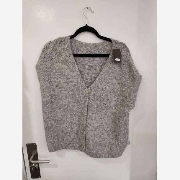 Vest, Strik Gr� Onesize 46%polyester, 20%lana, 20%nylon, 10%alpaca, 4%spandex