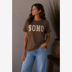 Marta Du Chateau - MdcHerdis T-Shirt "SOHO" Brun/Beige