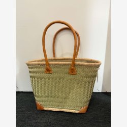Madam Gr�skar - Strandtaske Lysegr�n 41x27 cm.