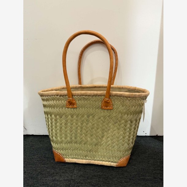 Madam Gr�skar - Strandtaske Lysegr�n 41x27 cm.